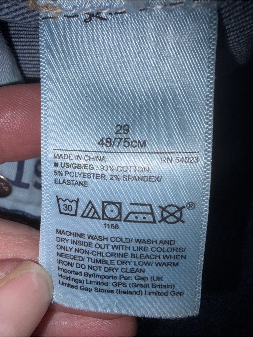 GAP Blue Ankle Jeans with Yellow Side Stripe - Picture 7 of 10